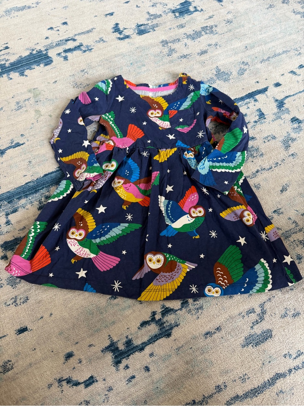 Mini Boden Owl Print Dress 3-4 Years - Picture 2 of 6